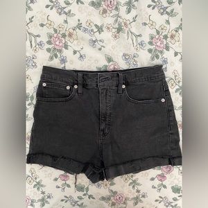 Madewell Black Denim Shorts